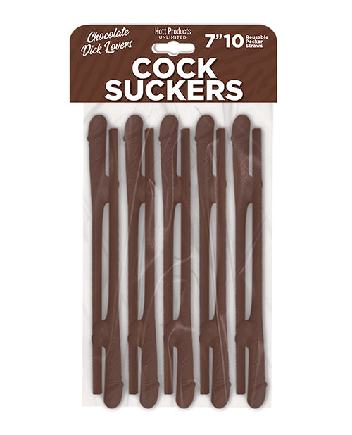 Cock Suckers Pecker Straws - Chocolate Lovers Pack Of 10