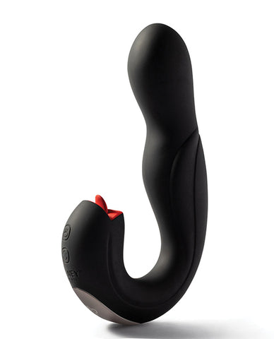 Joi Pro Rotating Head G-spot Vibrator & Clit Licker W/remote - Black