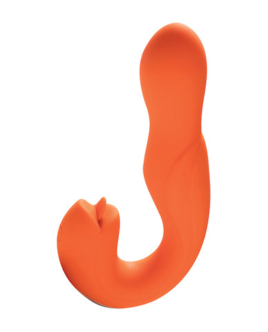 Joi Pro Rotating Head G-spot Vibrator & Clit Licker W/remote - Orange