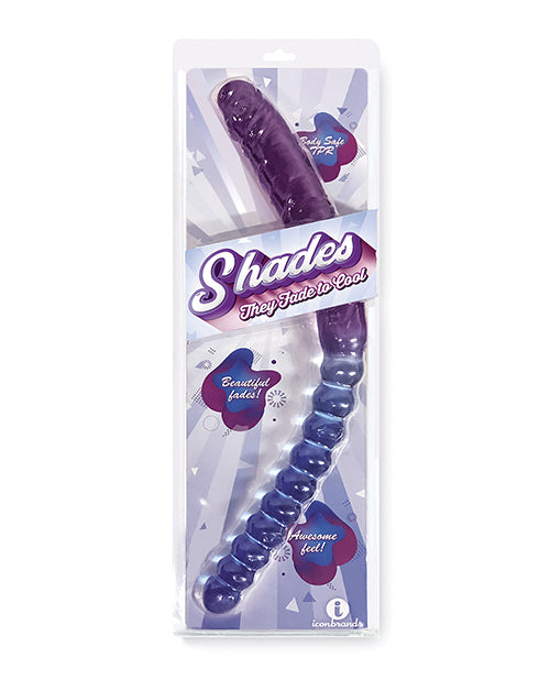 Shades Jelly Tpr Gradient Double Dong - Blue-violet