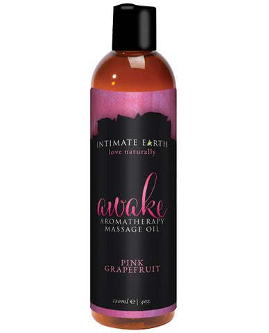 Intimate Earth Awake Massage Oil - 120 Ml Black Pepper & Pink Grapefruit