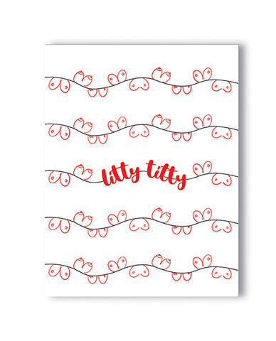 Litty Titty Holiday Greeting Card