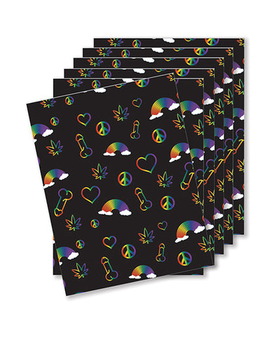 Rainbow Penis Naughty Greeting Card - Pack Of 6