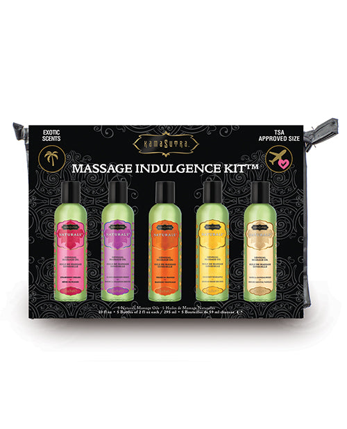 Kama Sutra Naturals Indulgence Massage Oil Kit- 2 Oz Asst. Scents