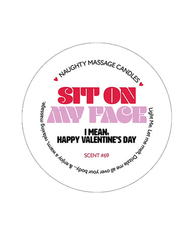 Kama Sutra Mini Massage Valentines Candle - 1.7 Oz Sit On My Face