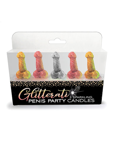 Glitterati Penis Party Candle - Pack Of 5