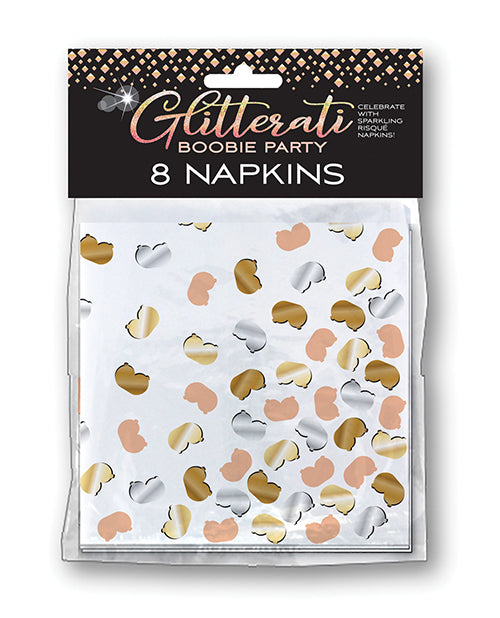 Glitterati Boobie Party Napkins  - Pack Of 8