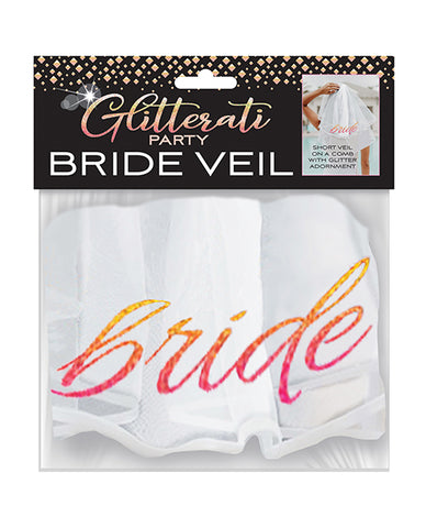 Glitterati Bride Veil - Rose Gold-white