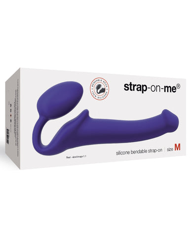 Strap On Silicone Bendable Strapless Strap On Medium - Purple