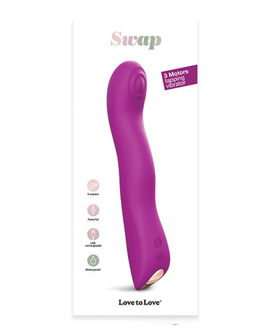 Love To Love Swap Tapping Vibrator - Sweet Orchid