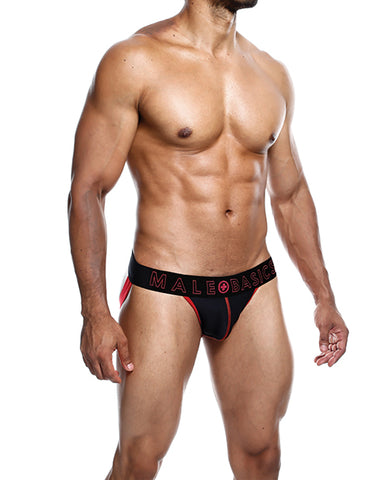 Male Basics Neon Jockstrap Red Sm