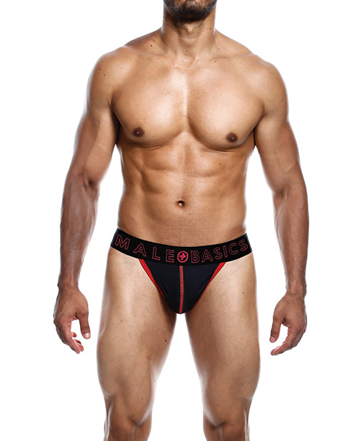 Male Basics Neon Thong Red Xl