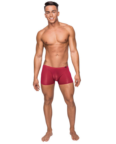 Seamless Sleek Short W-sheer Pouch Red Sm