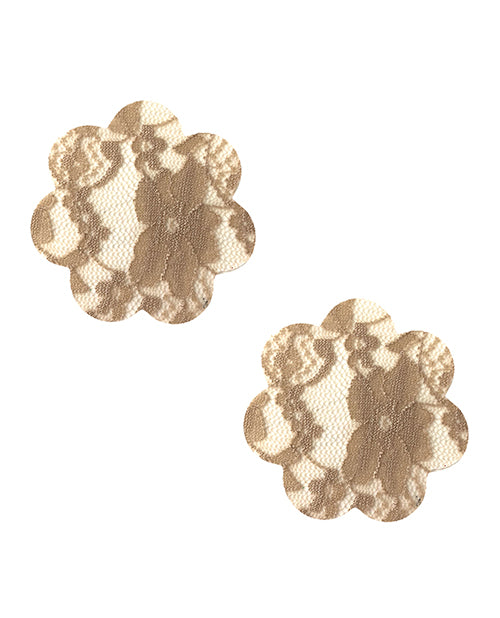 Neva Nude Lace Petal Flower Pasties - Nude O-s