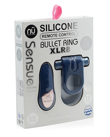 Sensuelle Silicone Remote Control Xlr8 Turbo Boost Cock Ring - Navy