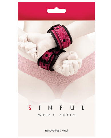 Sinful Wrist Cuffs - Pink