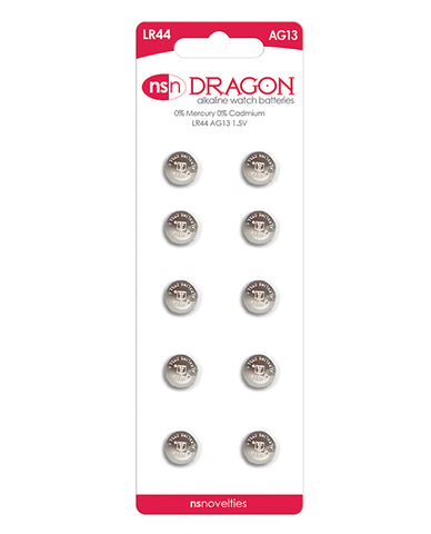 Dragon Alkaline Batteries - Ag12-lr44 Pack Of 10