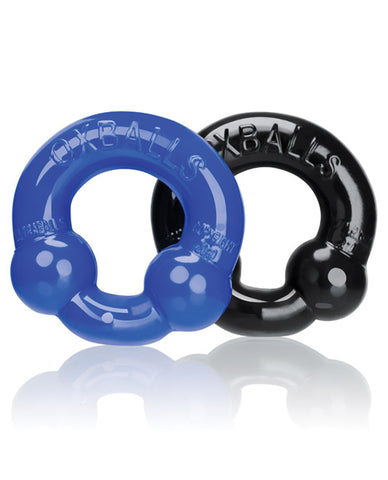 Oxballs Ultraballs Cock Rings - Black-police Blue Pack Of 2