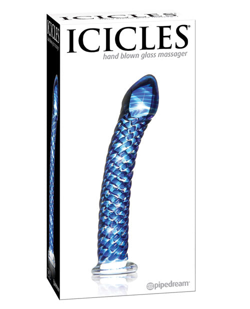 Icicles No. 29 Hand Blown Glass - Clear W-ridges