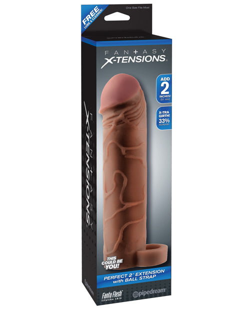 Fantasy X-tensions Perfect 2" Extension W-ball Strap - Brown