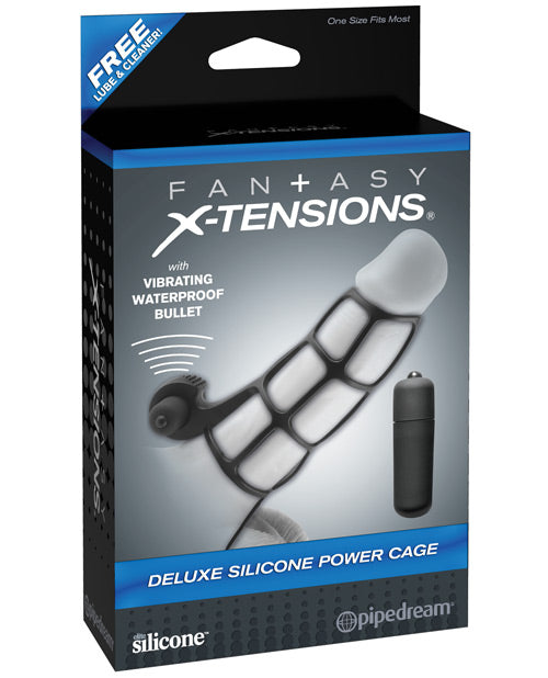 Fantasy X-tensions Deluxe Silicone Power Cage - Black