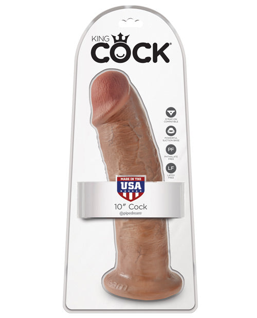 King Cock 10" Cock - Tan