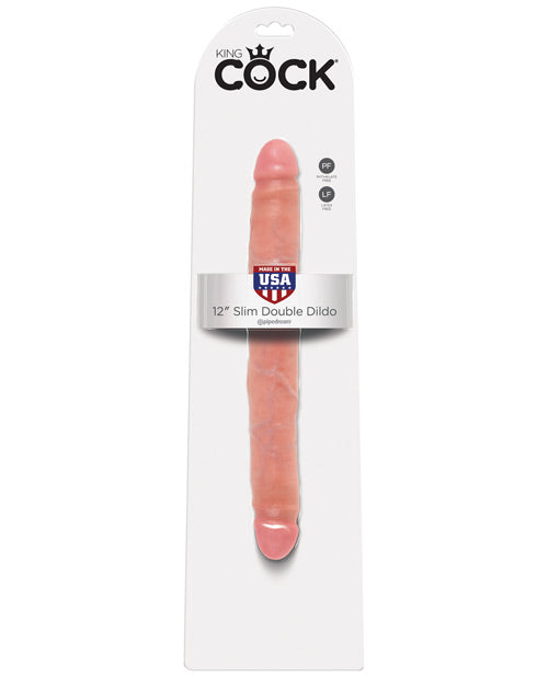 King Cock 12" Slim Double - Flesh