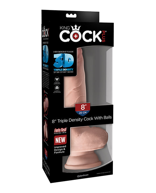 King Cock Plus 8" Triple Density Cock W-balls