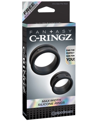 Fantasy C-ringz Max Width Silicone Rings - Black