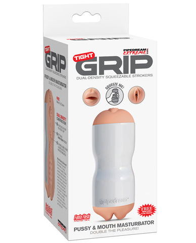 Pipedream Extreme Toyz Tight Grip Dual Density Squeezable Strokers - Pussy & Mouth