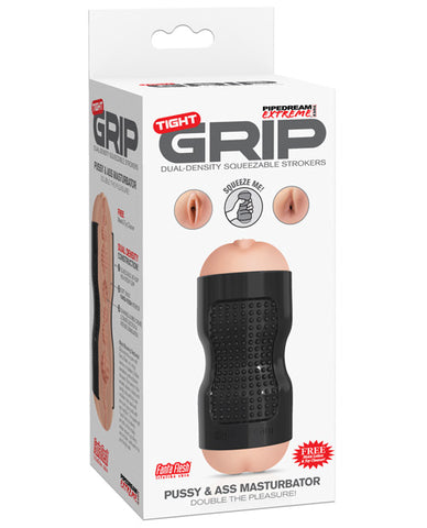 Pipedream Extreme Toyz Tight Grip Dual Density Squeezable Strokers - Pussy & Ass