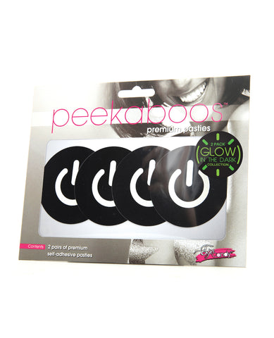 Peekaboos Glow In The Dark Power Button - Pack Of 2