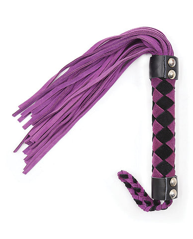 Plesur 15" Leather Flogger - Purple