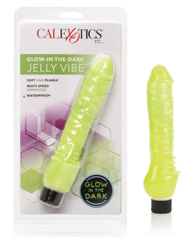 Glow-in-the-dark 7" Jelly Penis Vibe - Green