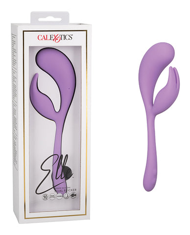 Elle Liquid Silicone Dual Flicker - Purple