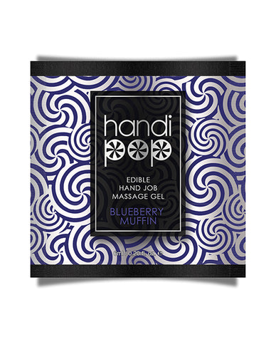 Handipop Hand Job Massage Gel Single Use Packet - 6 Ml Blueberry Muffin