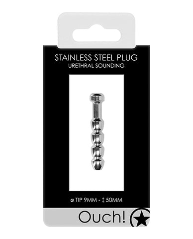 Shots Ouch 9mm Urethral Sounding Metal Plug