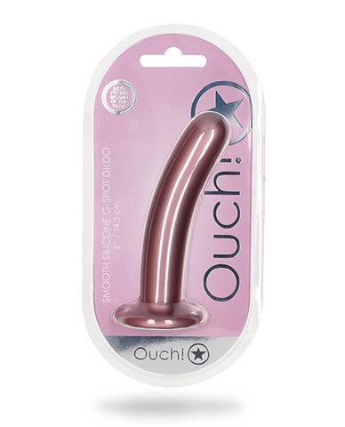 Shots Ouch 6" Smooth G-spot Dildo - Rose Gold