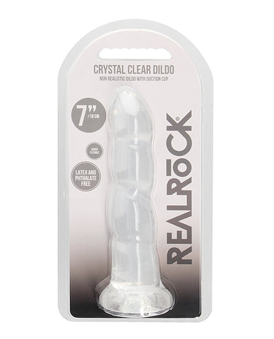 Shots Realrock Crystal Clear 7" Dildo  - Transparent