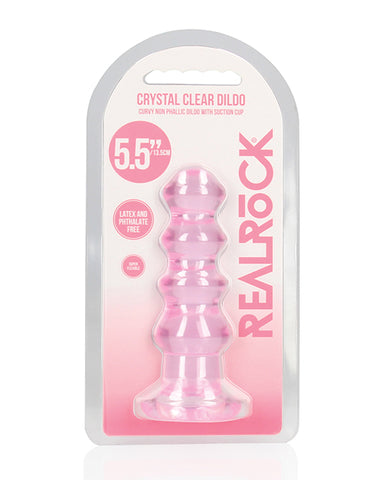 Shots Realrock Crystal Clear 5.5" Curvy Dildo/butt Plug - Pink