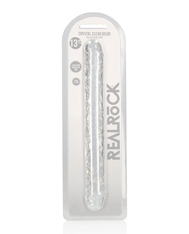 Shots Realrock Crystal Clear 14" Double Dildo - Transparent