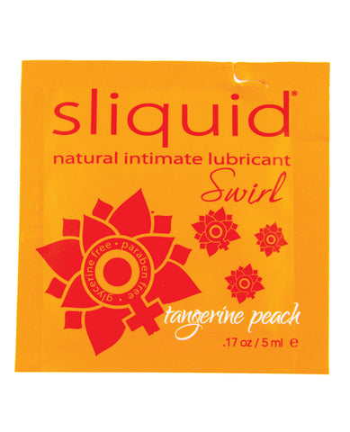 Sliquid Naturals Swirl Lubricant Pillow - .17 Oz Peach