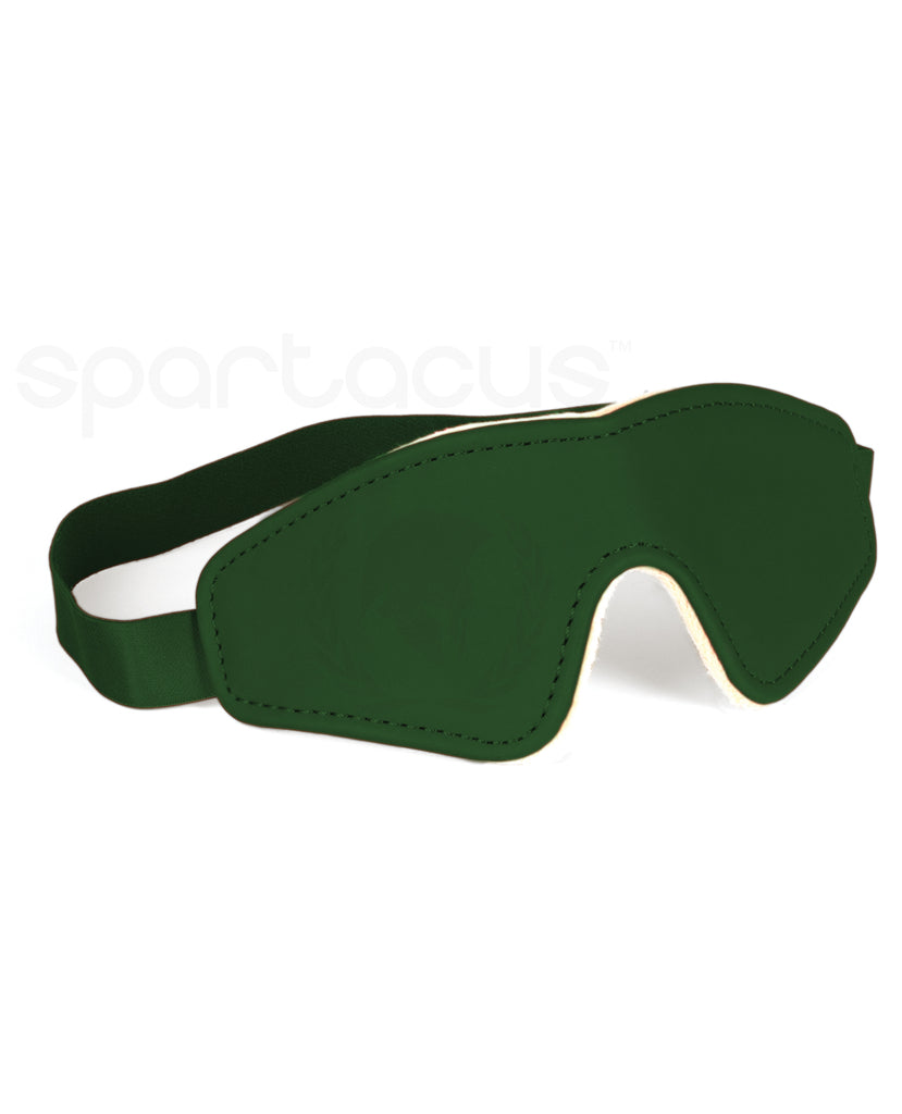 Spartacus Pu Blindfold W-plush Lining - Green