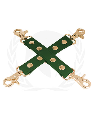 Spartacus Pu Hog Tie W-gold Hardware - Green