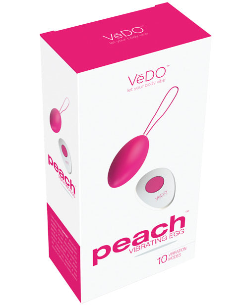 Vedo Peach Rechargeable Egg Vibe - Foxy Pink