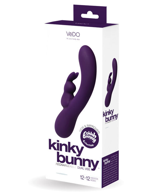 Vedo Kinky Bunny Plus Rechargeable Dual Vibe - Deep Purple