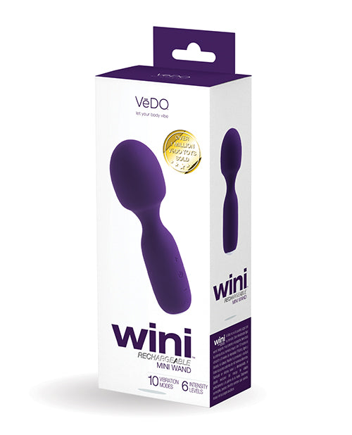 Vedo Wini Rechargeable Mini Wand - Deep Purple