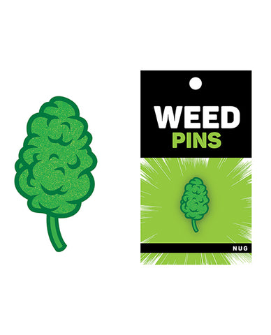Wood Rocket Weed Nug Pin - Green