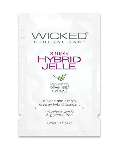 Wicked Sensual Care Simply Hybrid Jelle Lubricant - .1 Oz