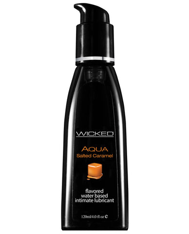 Wicked Sensual Care Aqua Waterbased Lubricant - 4 Oz Salted Caramel